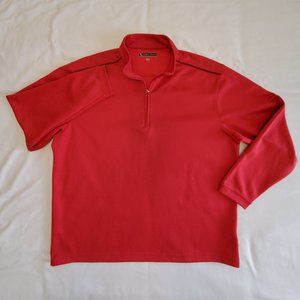 Pebble Beach Performance Long Sleeve 1/4 Zip Red Athletic/Athleisure Pullover